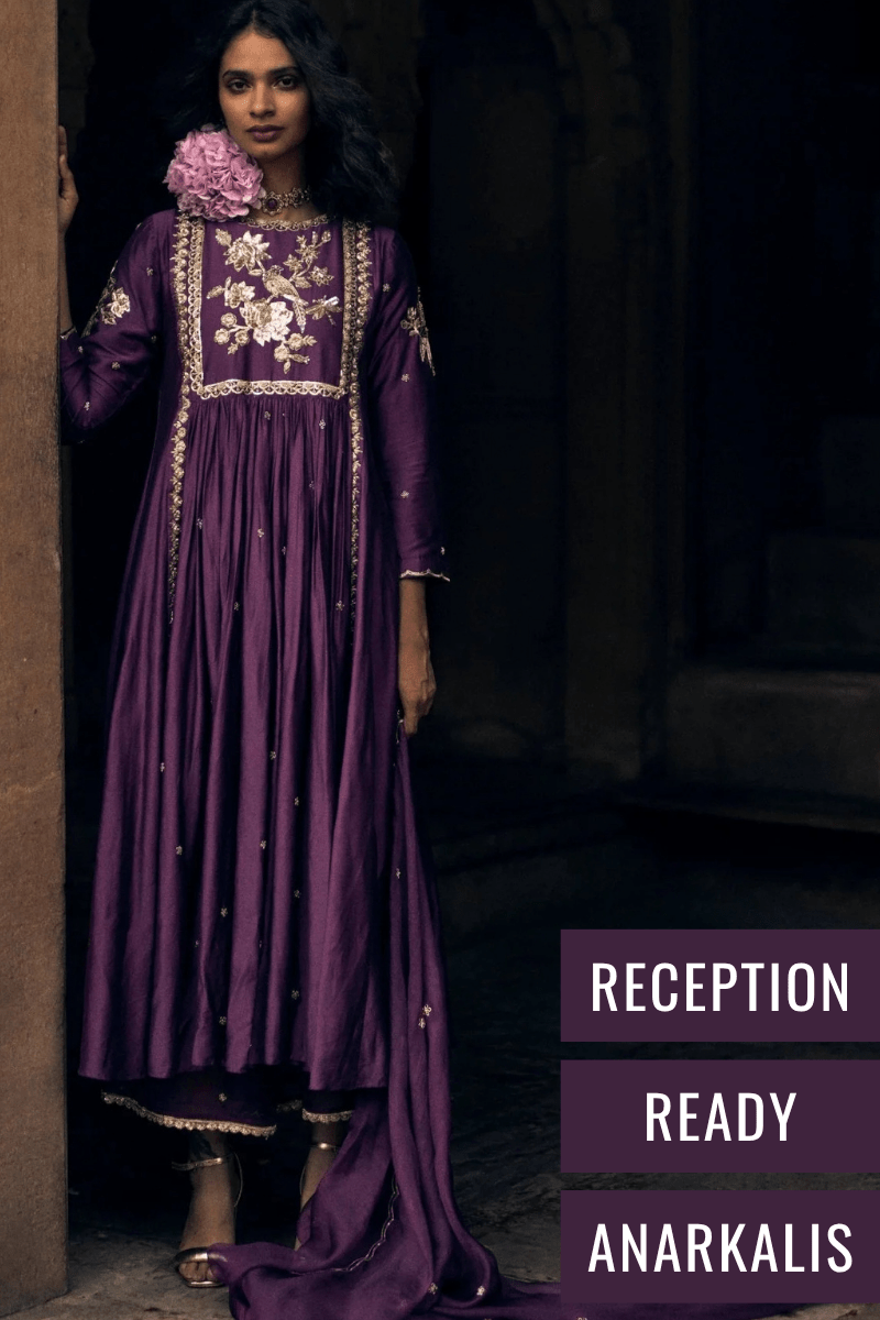 Reception-Ready Anarkalis: Black, Emerald & Midnight Glam - Fabilicious Fashion