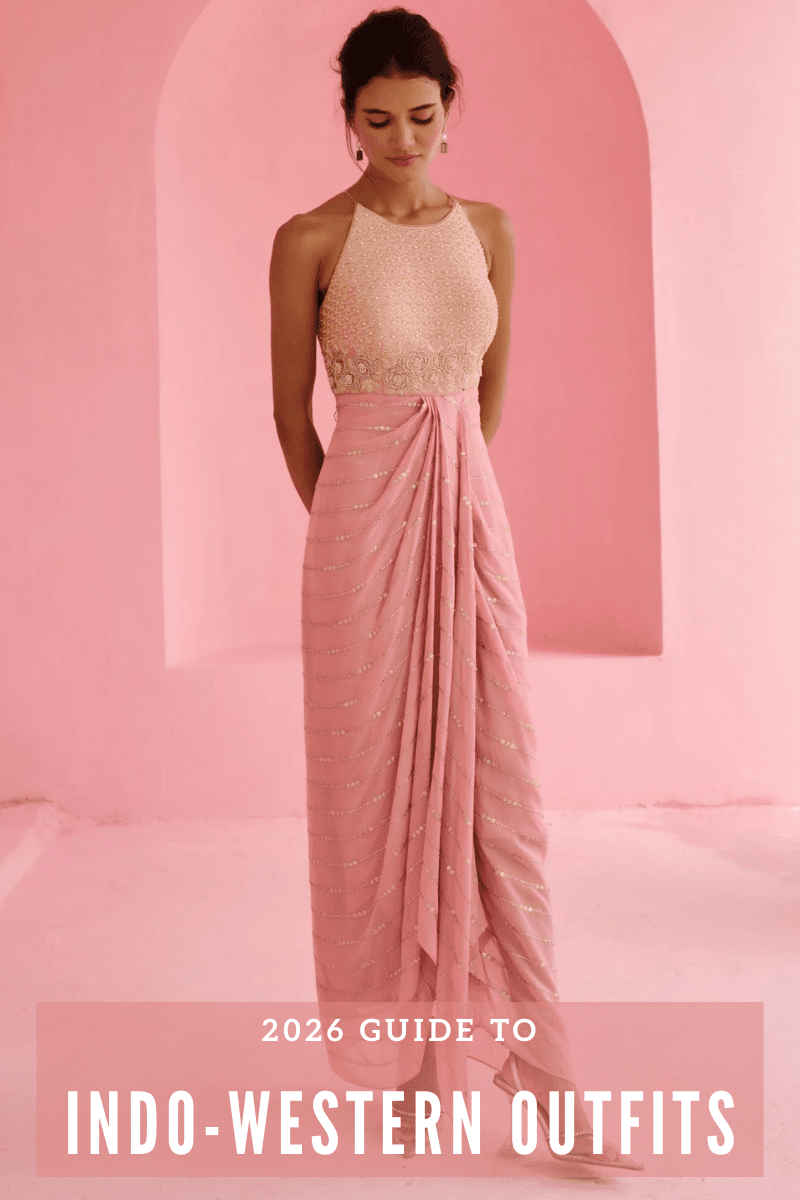 indo western pink dress Indo-Western Outfits: Modern Guide for 2026 – Fabilicious Fashion