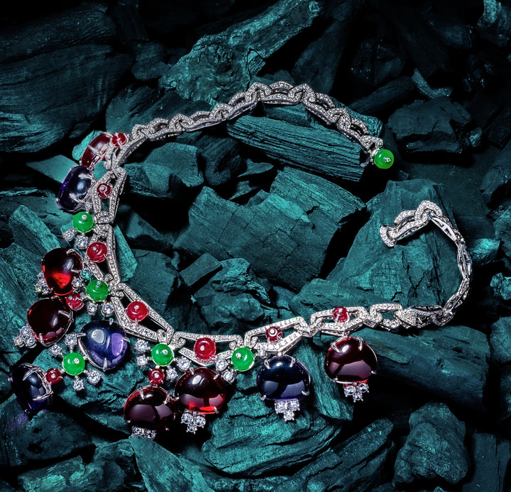 Silver Plated Multi Contemporary Short Necklace