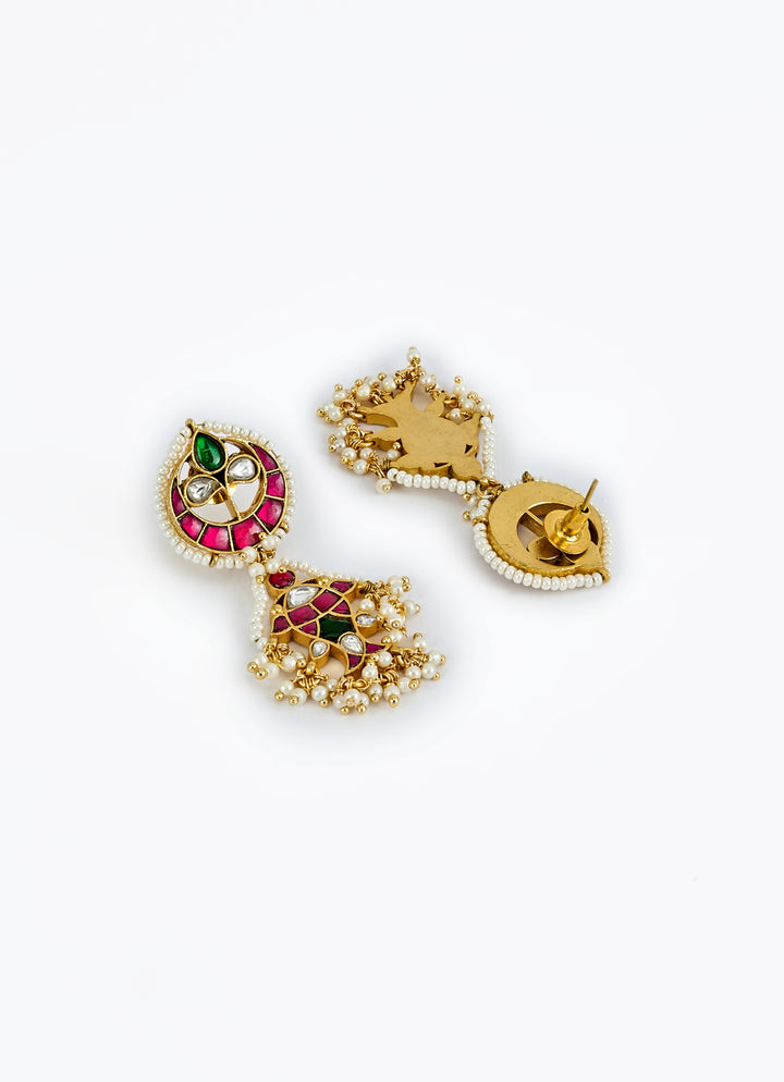 Gold Plated Multi Stone Necklace Set