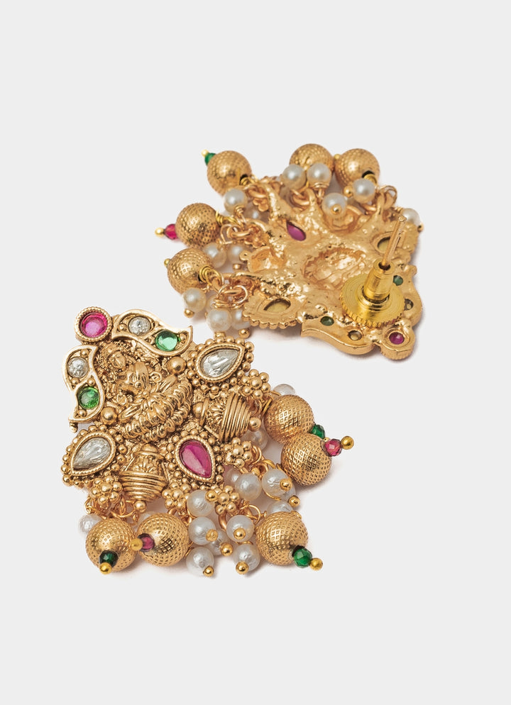 Gold Plated Short Pendant Necklace Set