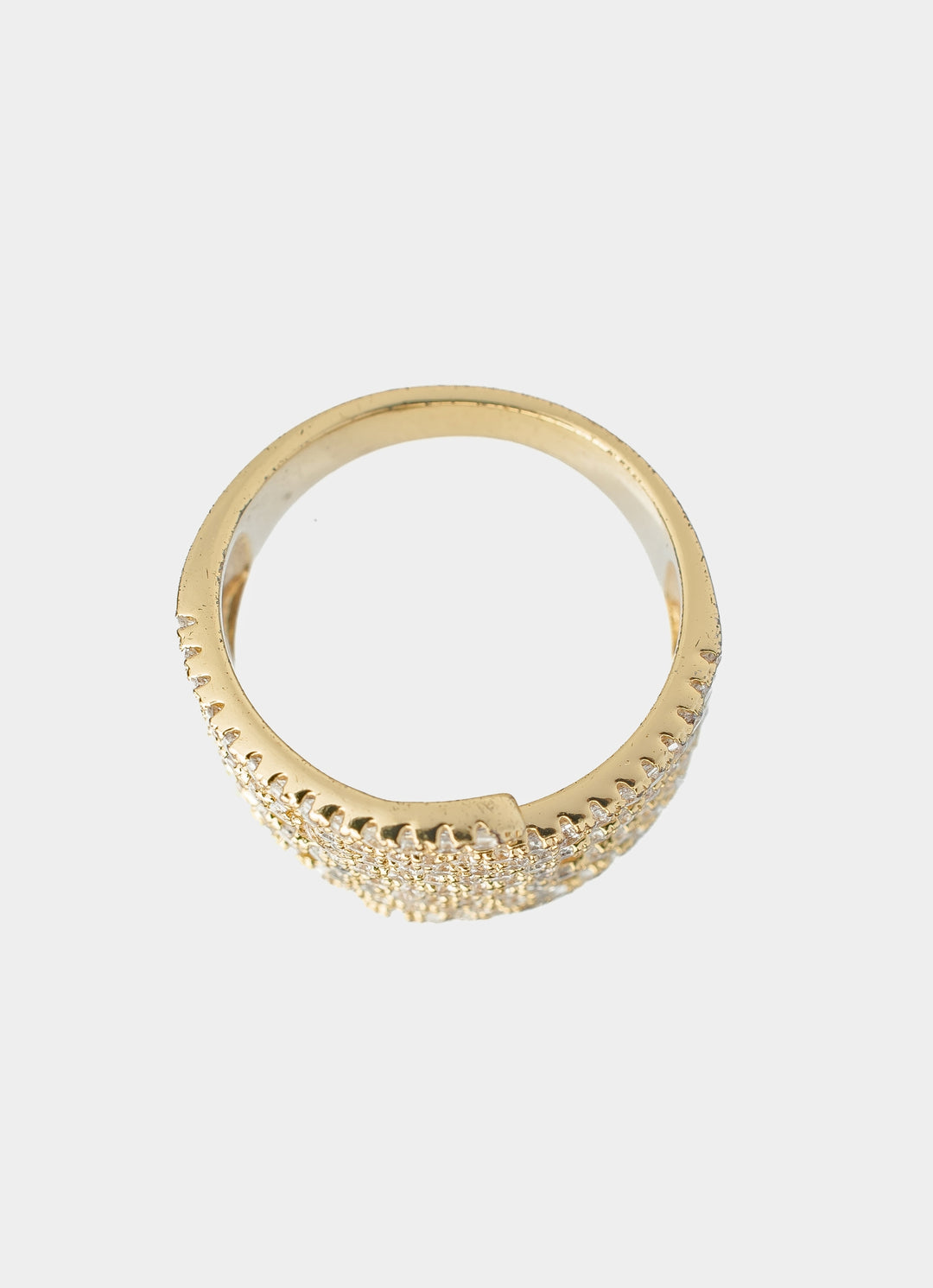 Gold Plated White Zircon Ring