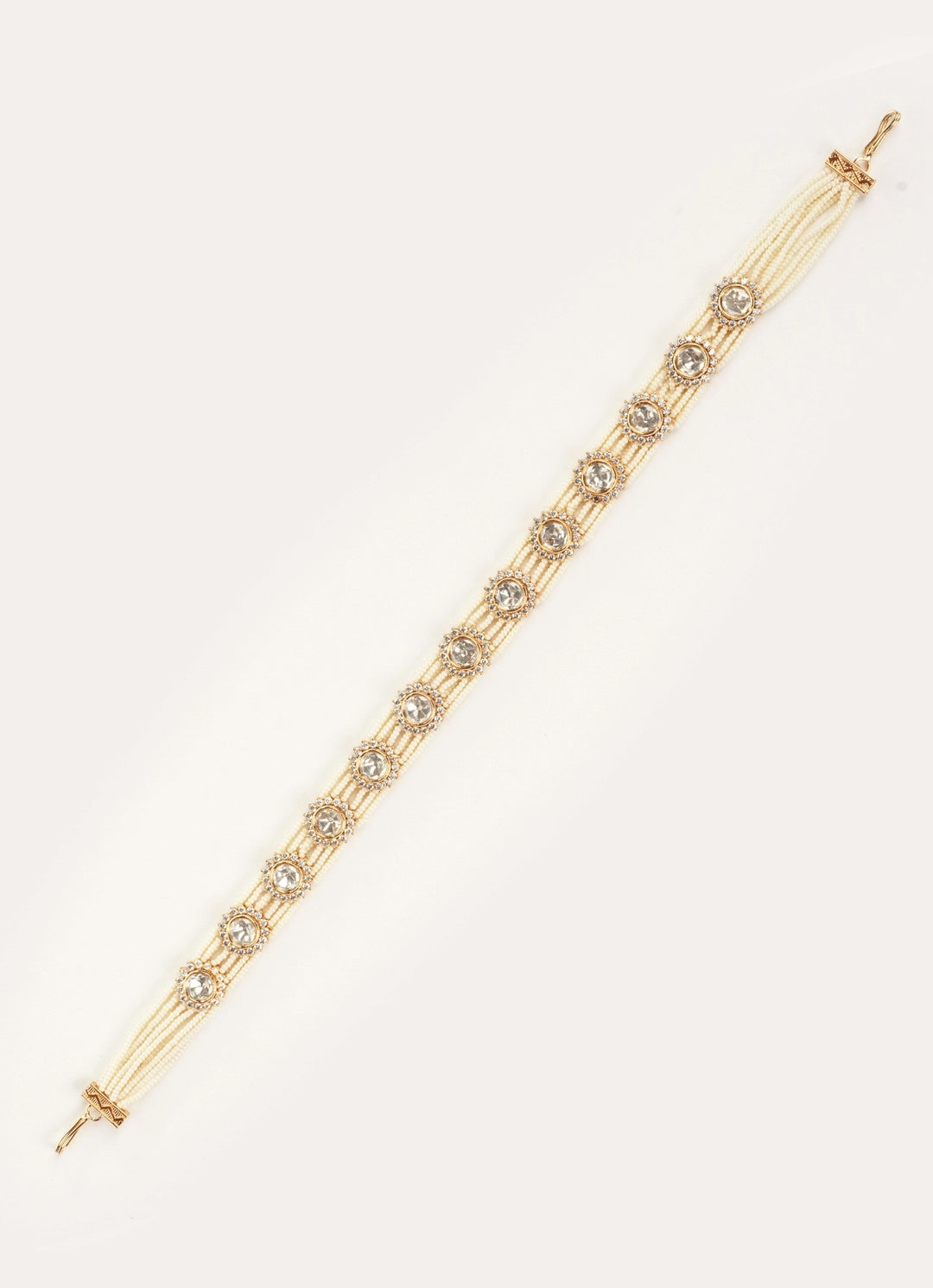 Polki And Pearl Embellished Mathapatti