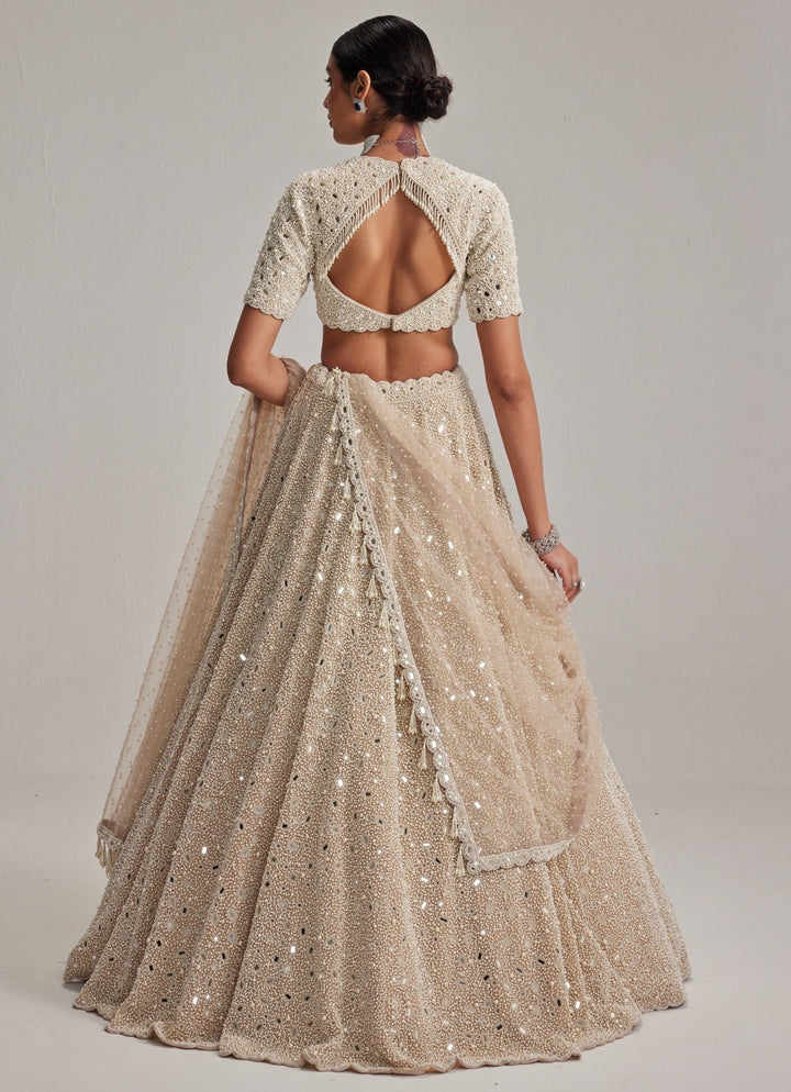 Beige Gold Classic Bridal Lehenga Set Vvani by Vani Vats - Fabilicious Fashion