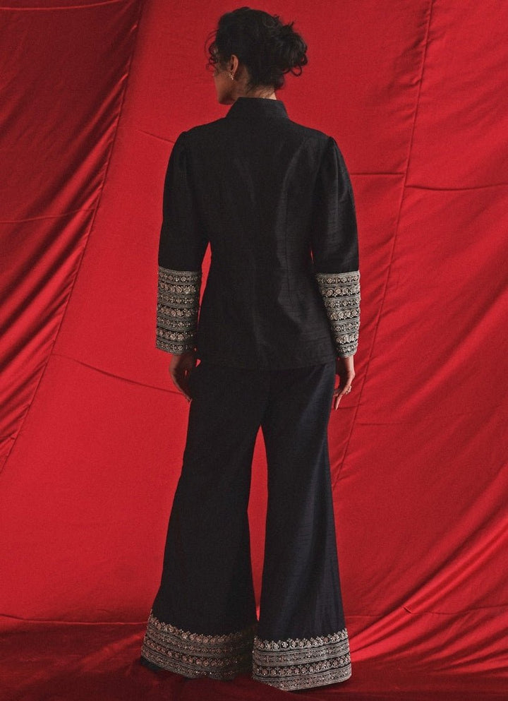 Black Embroidered Co - Ord Set Twenty Nine - Fabilicious Fashion