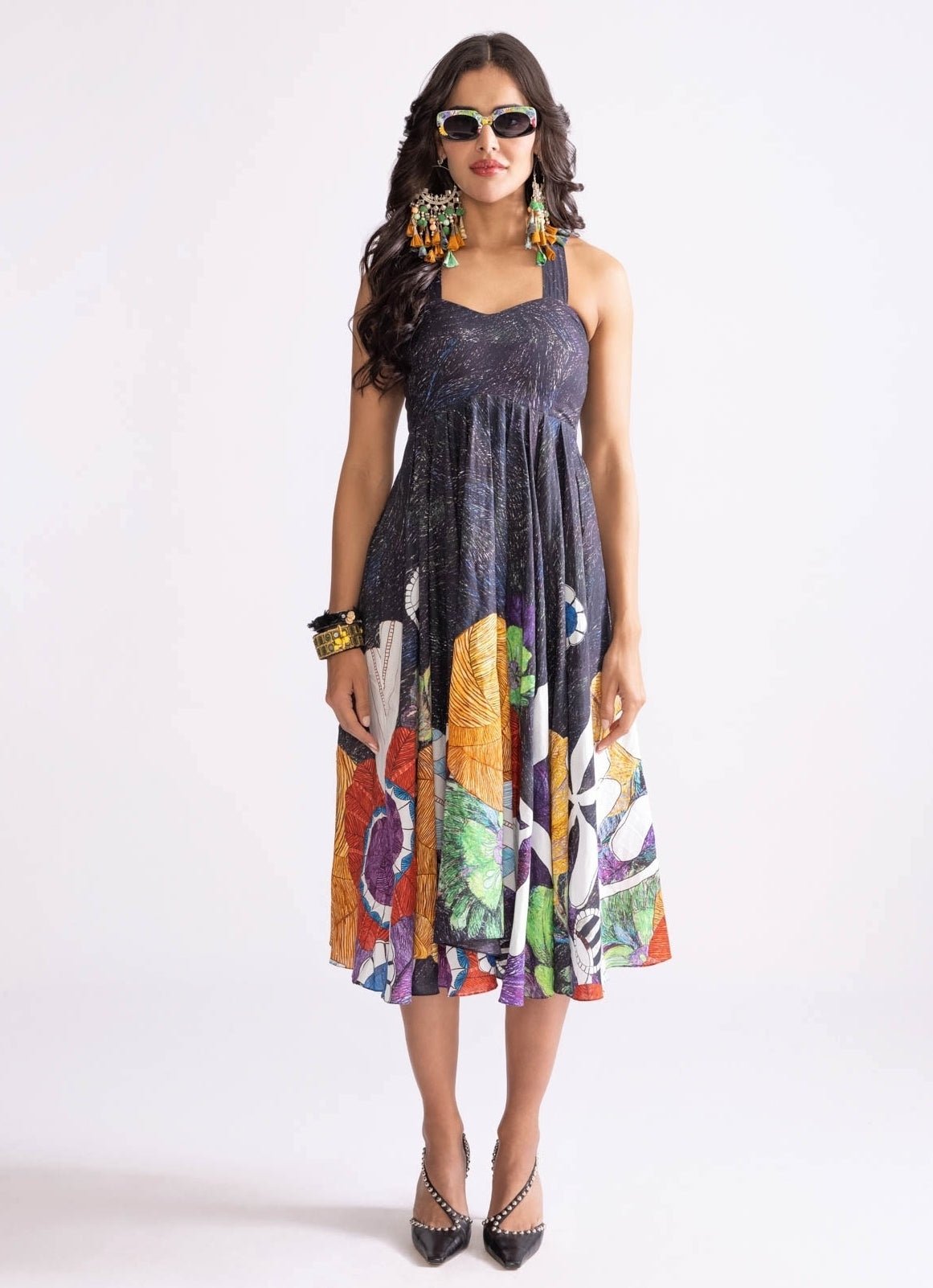 Saaksha & Kinni — Black Tribal Print Dress – Fabilicious Fashion