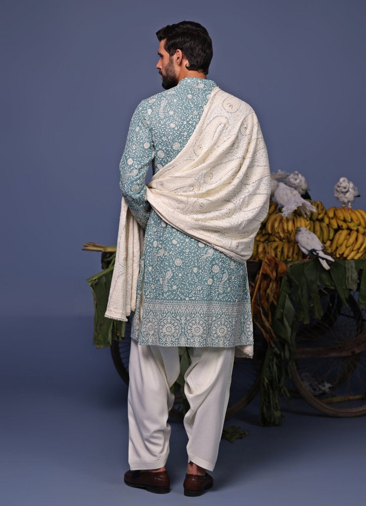 Blue Thread Embroidered Kurta Patiala Set Kalpraag - Fabilicious Fashion