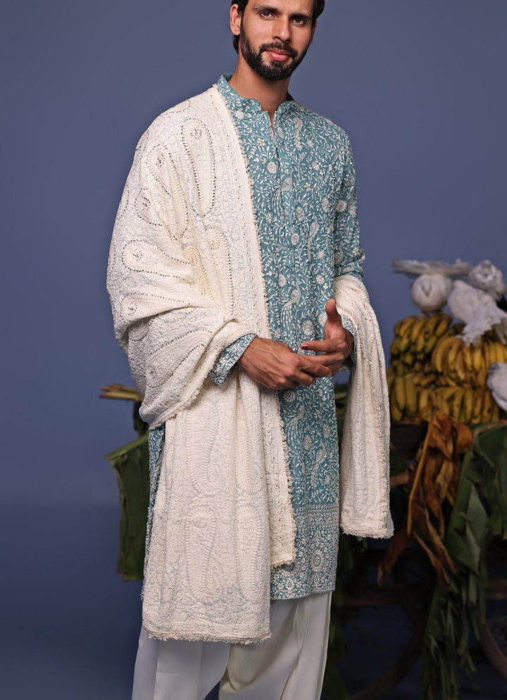 Blue Thread Embroidered Kurta Patiala Set Kalpraag - Fabilicious Fashion