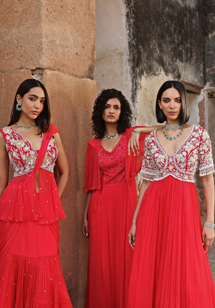 Coral Pink Jumpsuit Seema Thukral - Fabilicious Fashion