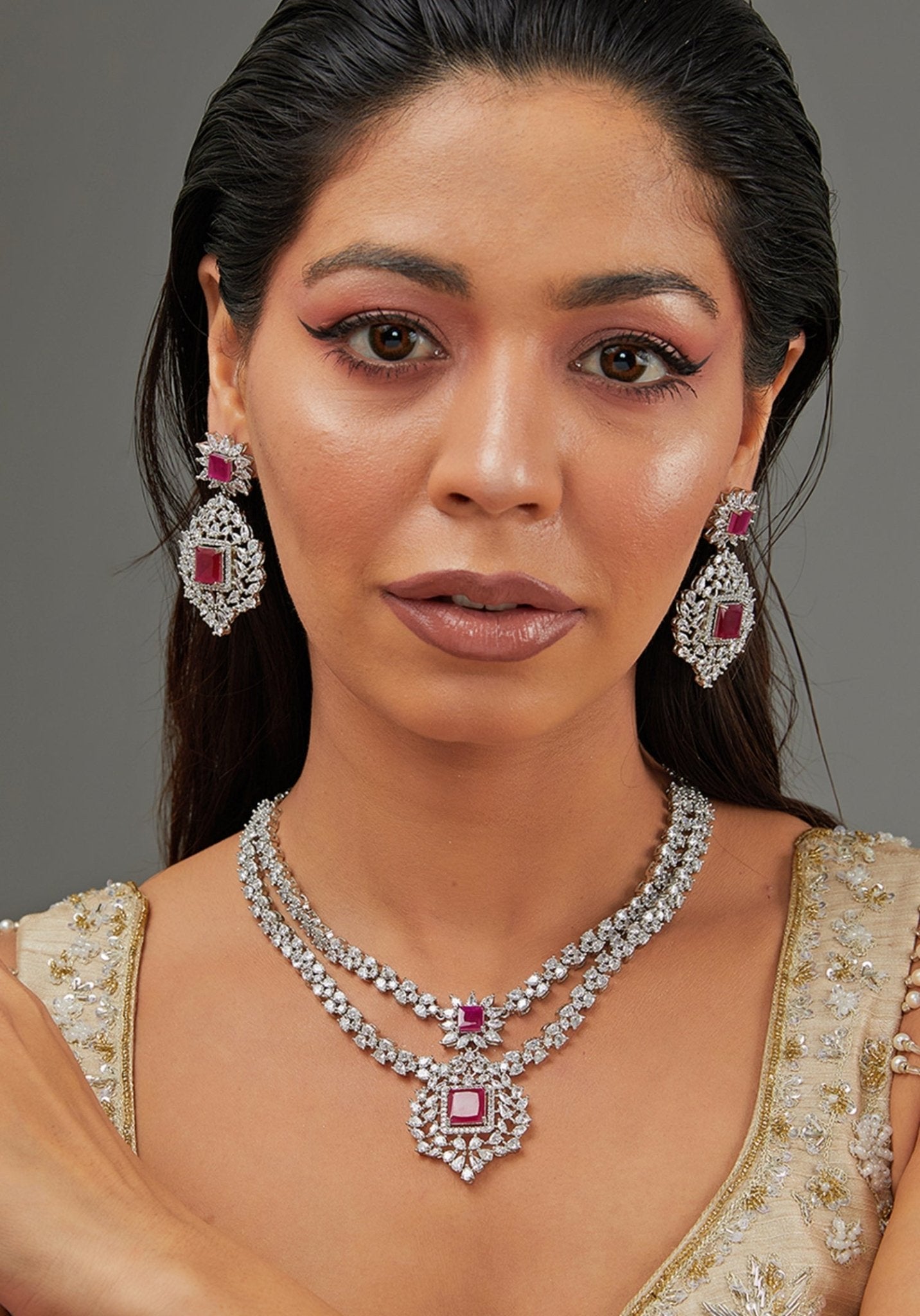 Amazon.com: 14K Gold Plated Garnet Necklace - 12mm Round
