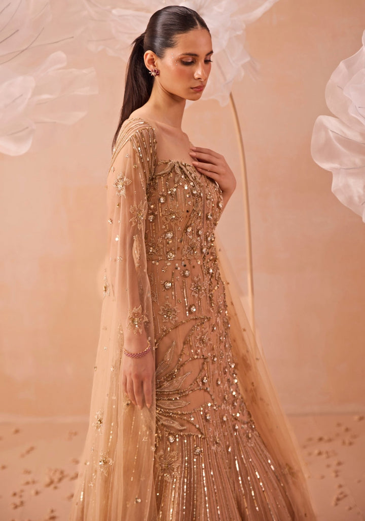 Gold Embellished Gown Parul Gandhi - Fabilicious Fashion