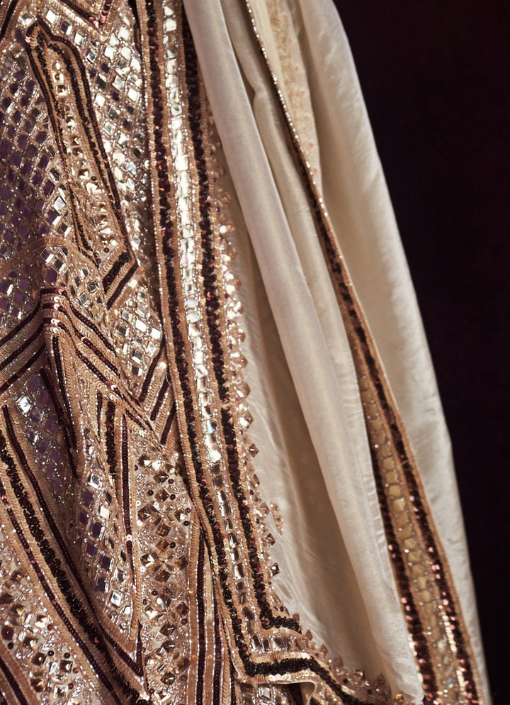 Gold Sequins Embroidered Bridal Lehenga Set Angad Singh - Fabilicious Fashion