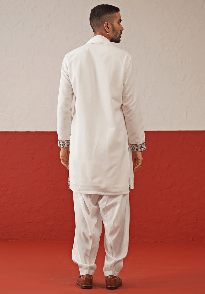 Ivory Kurta Set With Dupatta Kalpraag - Fabilicious Fashion