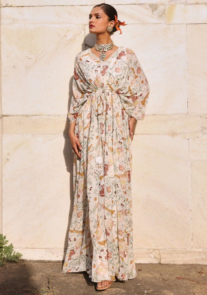 Ivory Printed Kaftan Seema Thukral - Fabilicious Fashion