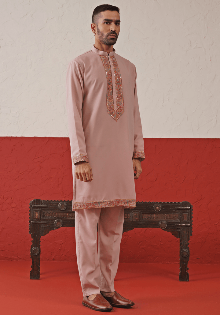 Lilac Georgette Kurta Set Kalpraag - Fabilicious Fashion