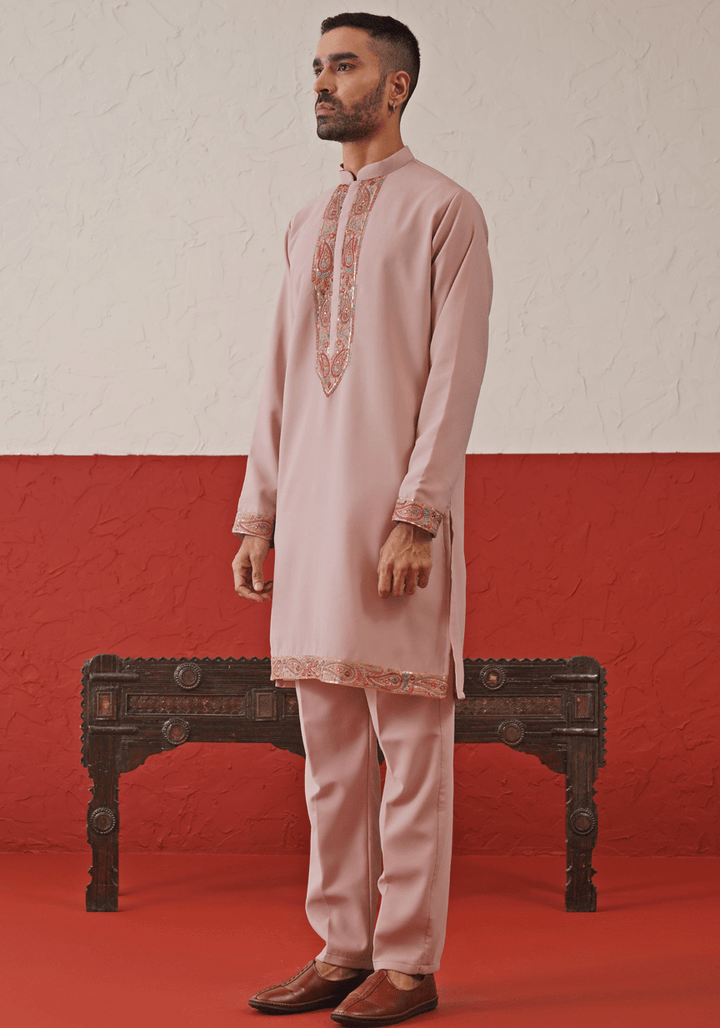 Lilac Georgette Kurta Set Kalpraag - Fabilicious Fashion