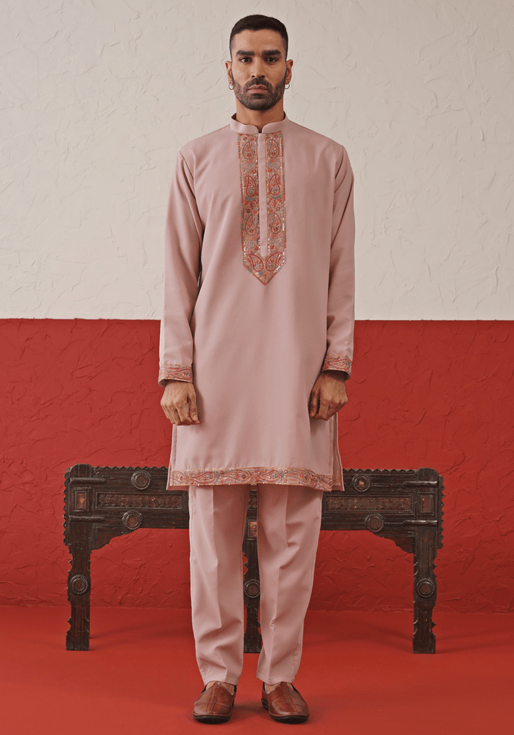 Lilac Georgette Kurta Set Kalpraag - Fabilicious Fashion