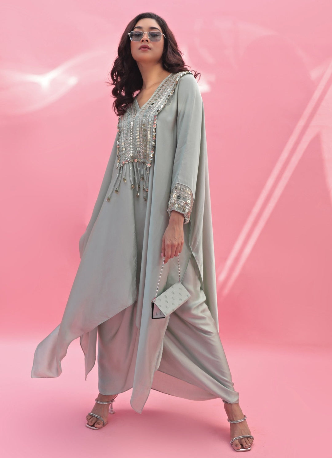 Pastel Green Eyewear Clutch Bag - Add on Only Prahnaaya - Fabilicious Fashion