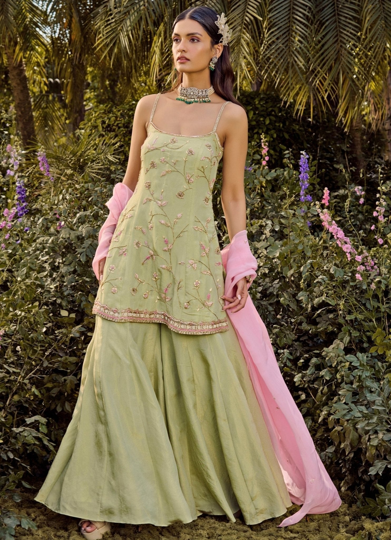 pastel green and pink dress Off Shoulder Dark Green Sheath Long Side Slit Custom Bridesmaid Dresse –  MarryLover