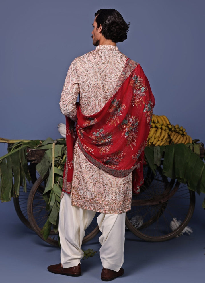 Pastel Pink Thread Embroidered Kurta Patiala Set Kalpraag - Fabilicious Fashion