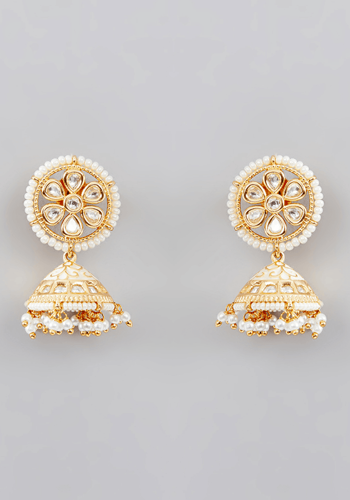 Pearl String Kundan Necklace Set Zevar by Geeta - Fabilicious Fashion