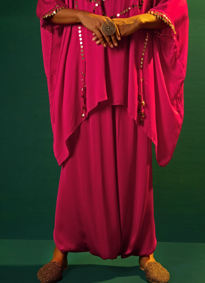 Pink Anti - Fit Tunic Co - Ord Set Prahnaaya - Fabilicious Fashion