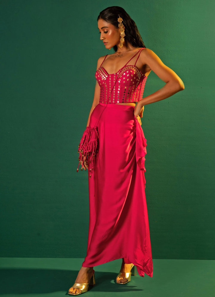 Pink Embroidered And Handcrafted Potli Prahnaaya - Fabilicious Fashion