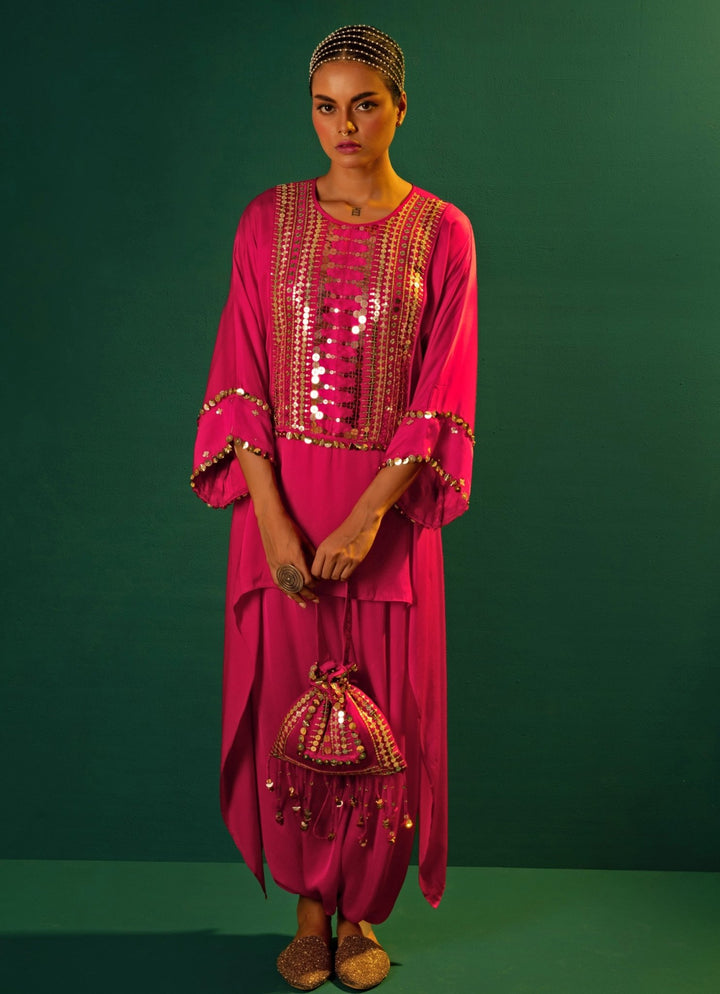 Pink Embroidered And Handcrafted Potli Prahnaaya - Fabilicious Fashion