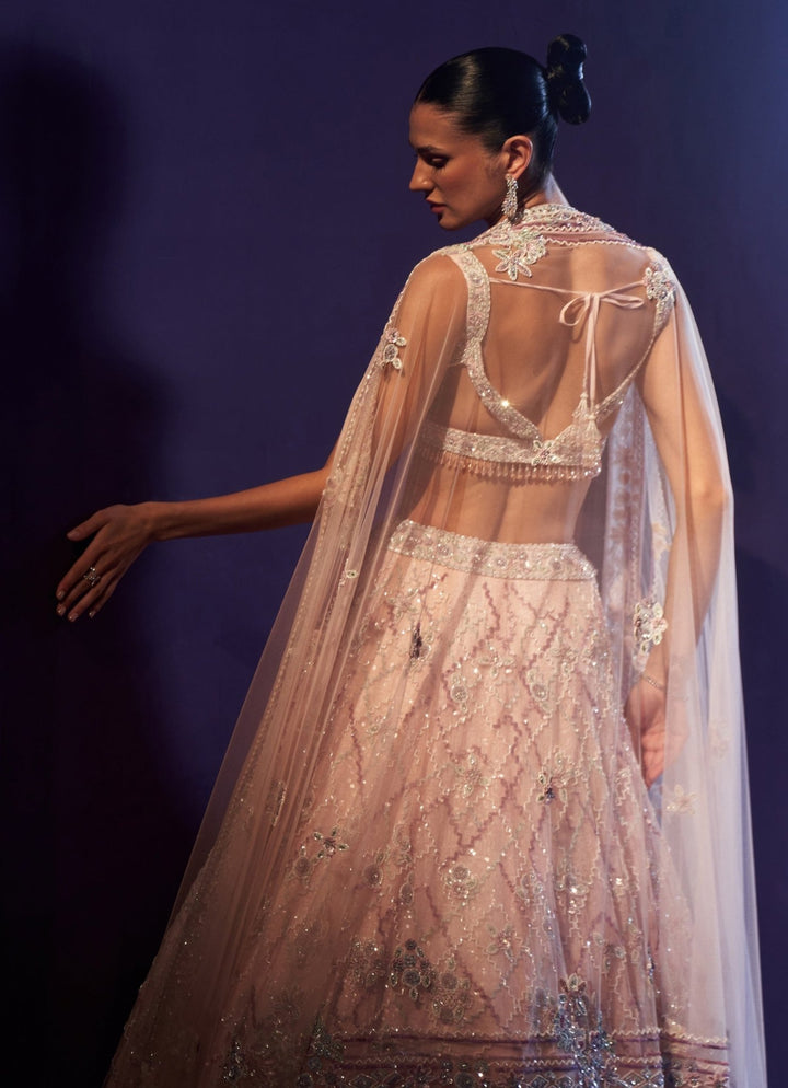 Pink Multi - Colour Sequins Embroidered Bridal Lehenga Set Angad Singh - Fabilicious Fashion