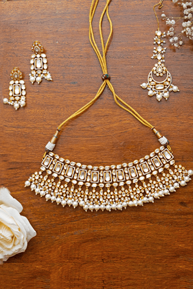 Orange pearl jewelry sets deals