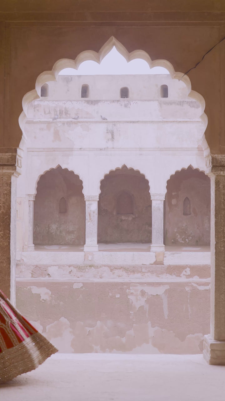 Hot Red Embellished Bridal Lehenga With Net Dupatta