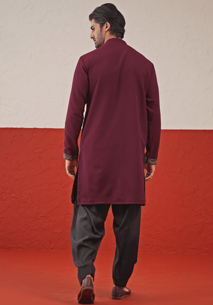 Wine Kurta Set With Dupatta Kalpraag - Fabilicious Fashion