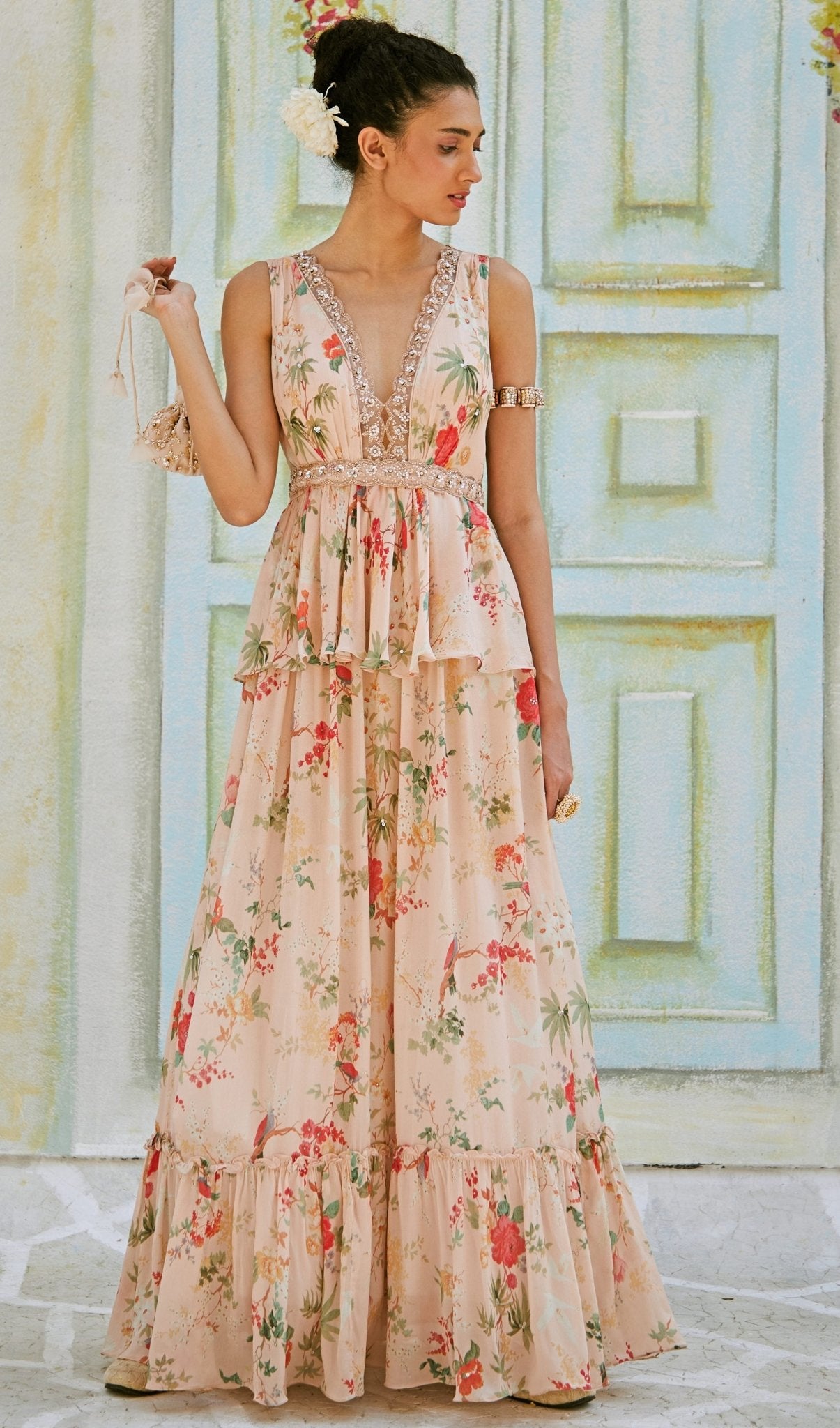 スーツ・フォーマル・ドレス Acka all sheer flower dress beige Acka all sheer flower dress（beige） - メルカリ