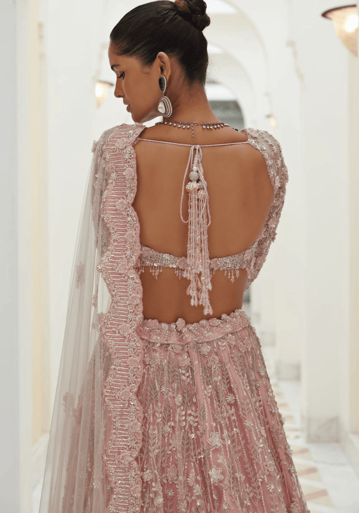 Blush Pink Bridal Lehenga Set Nitika Gujral - Fabilicious Fashion