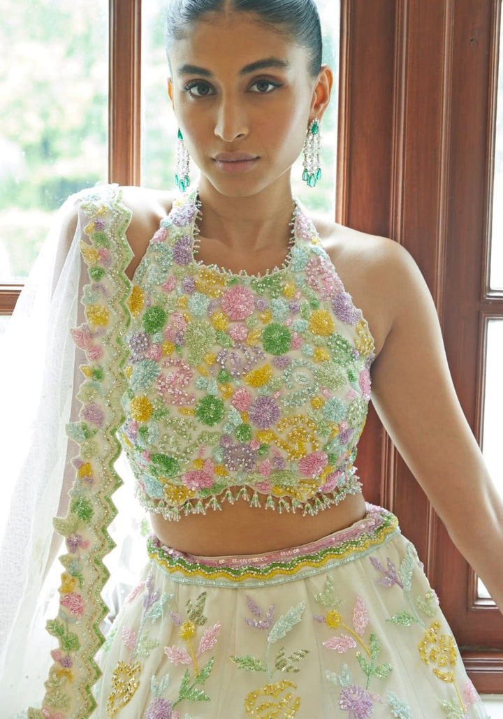 Ivory Bridal Lehenga Set Nitika Gujral - Fabilicious Fashion