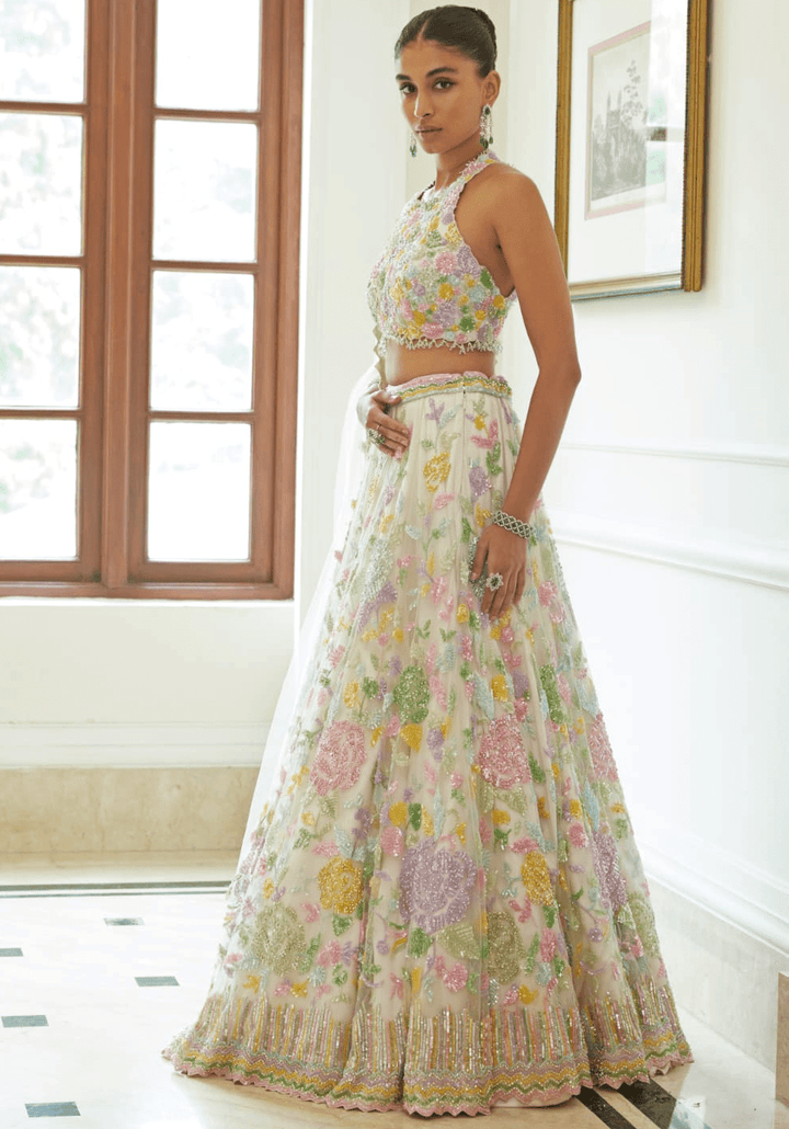 Ivory Bridal Lehenga Set Nitika Gujral - Fabilicious Fashion