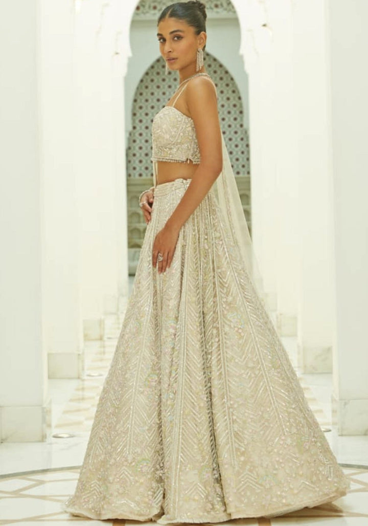 Ivory Bridal Lehenga Set Nitika Gujral - Fabilicious Fashion