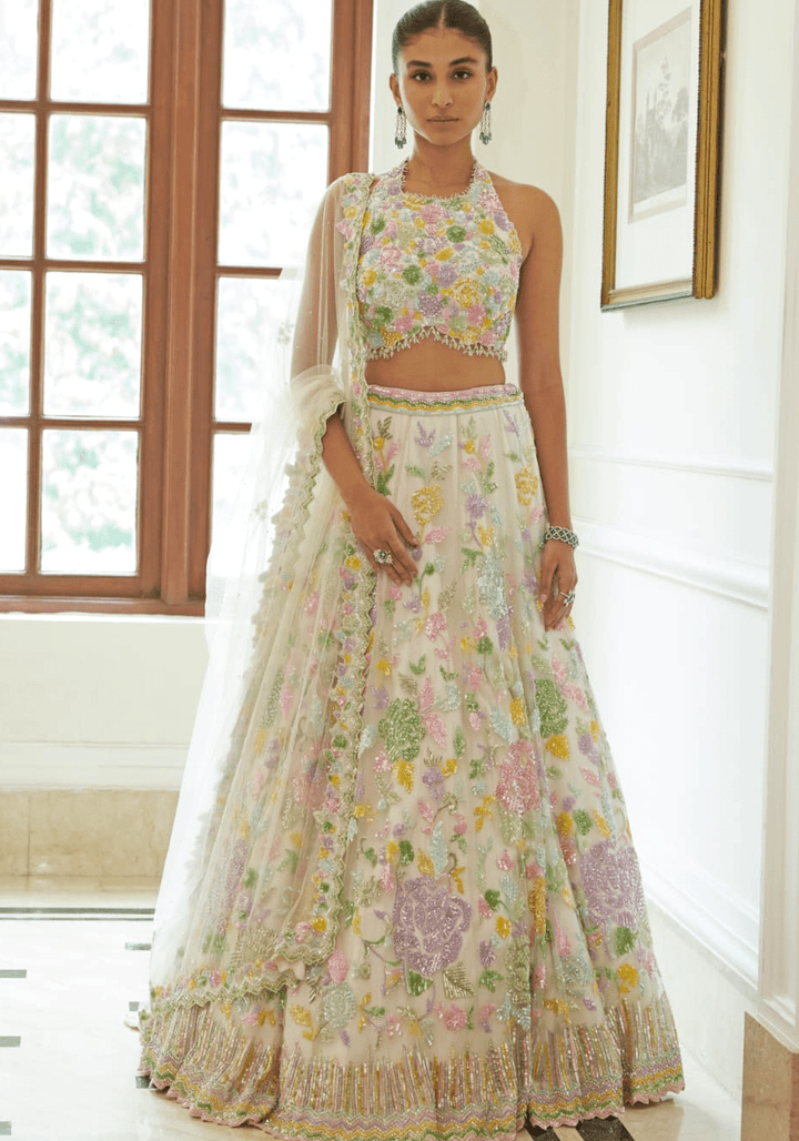 Ivory Bridal Lehenga Set Nitika Gujral - Fabilicious Fashion