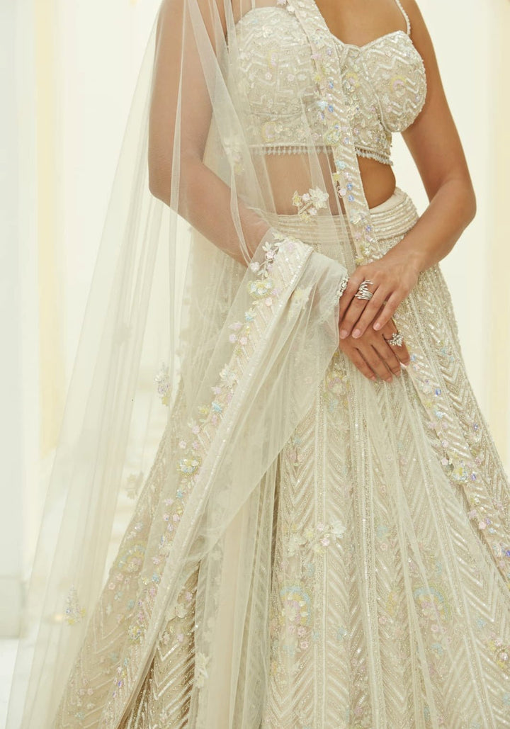 Ivory Bridal Lehenga Set Nitika Gujral - Fabilicious Fashion
