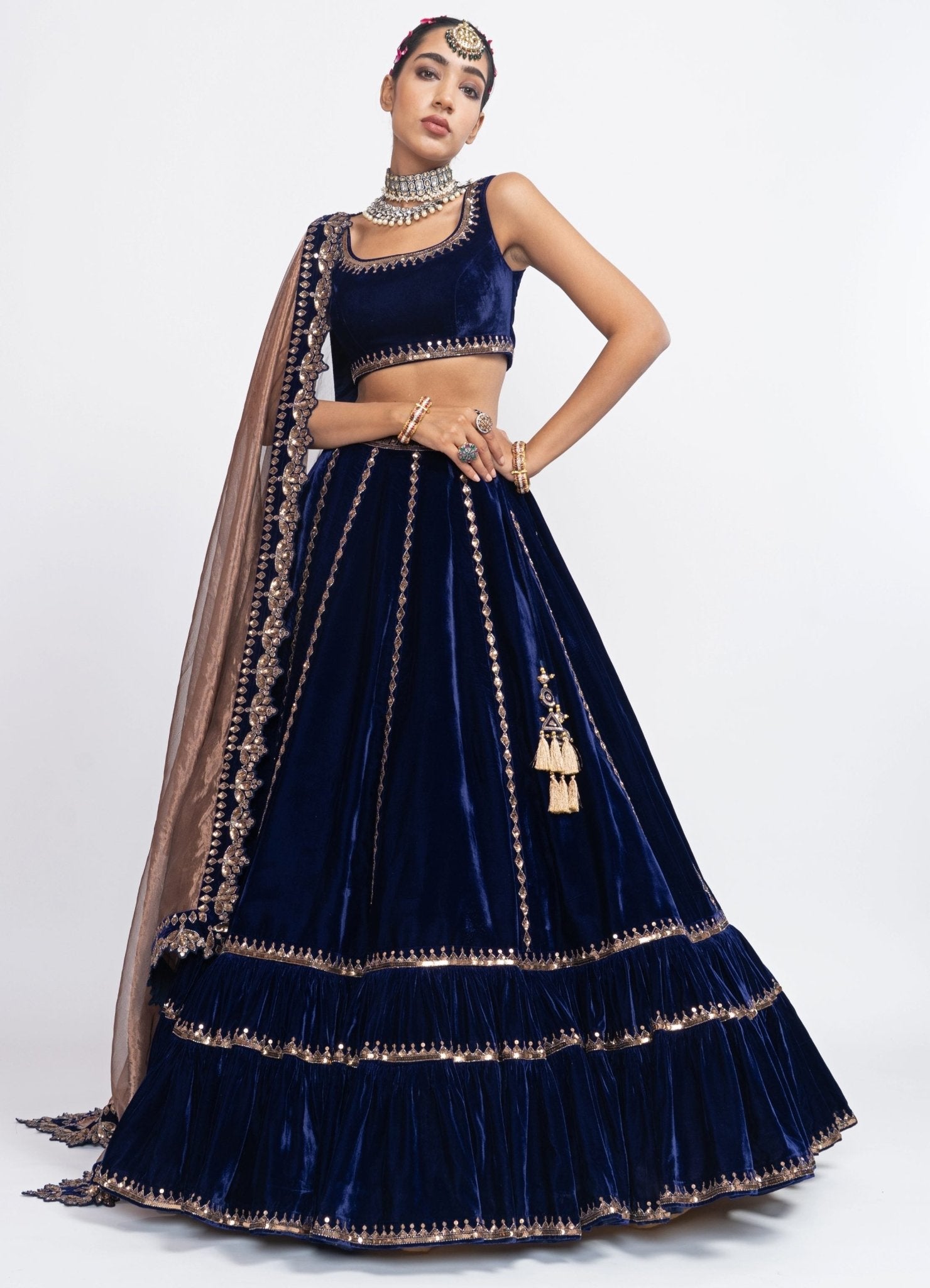 navy-blue-tiered-lehenga-set-vvani-by-vani-vats-fabilicious-fashion