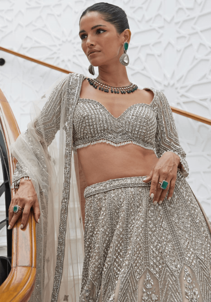 Nude Gold Bridal Lehenga Set Nitika Gujral - Fabilicious Fashion