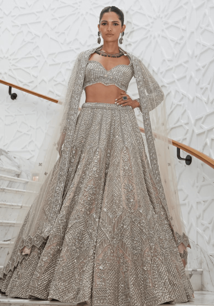 Nude Gold Bridal Lehenga Set Nitika Gujral - Fabilicious Fashion