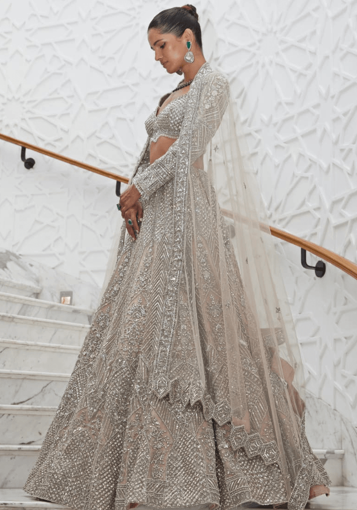 Nude Gold Bridal Lehenga Set Nitika Gujral - Fabilicious Fashion