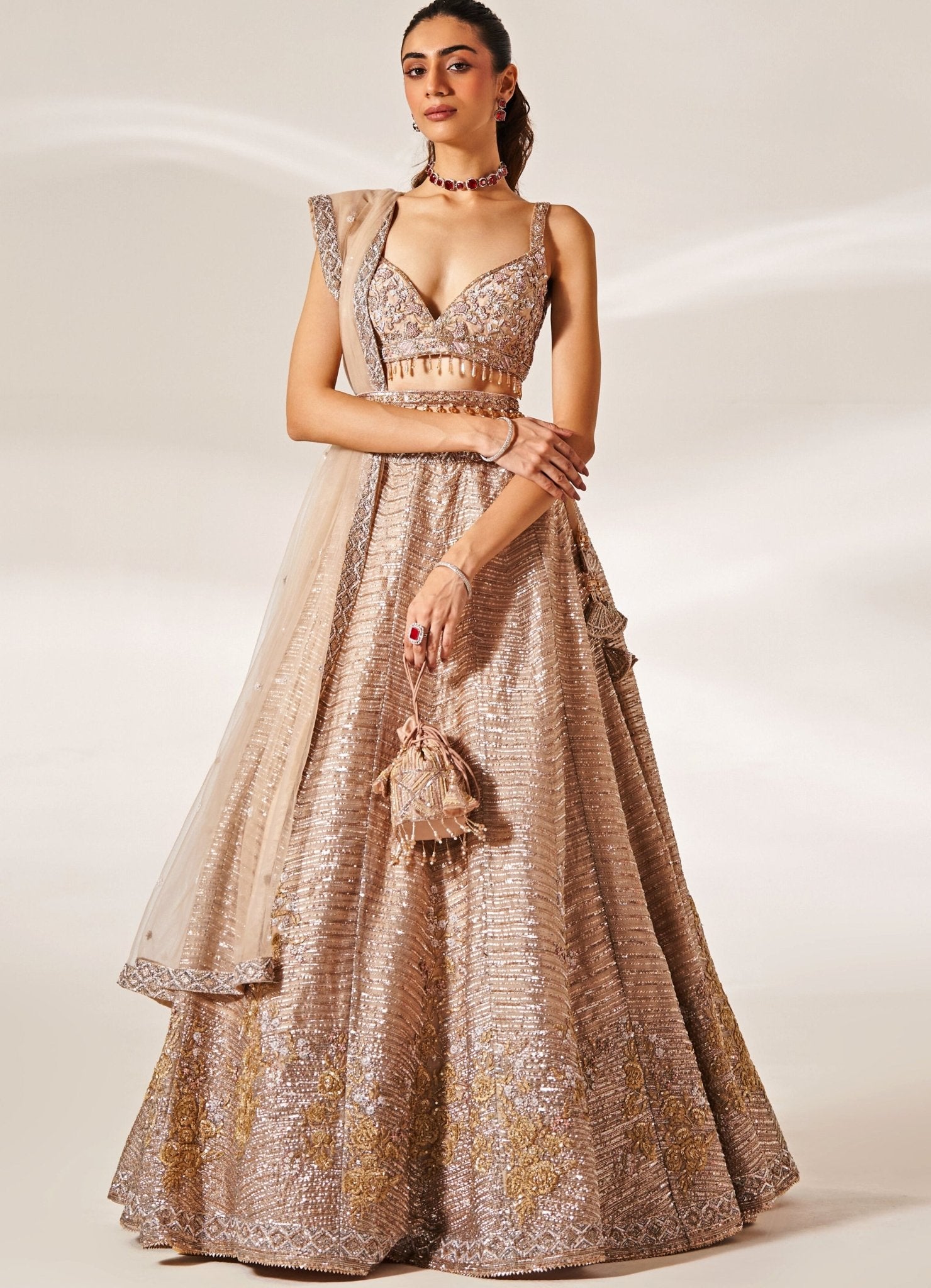 open lace back dress Studio Iris — Pale Pink Embroidered Organza Lehenga – Fabilicious Fashion