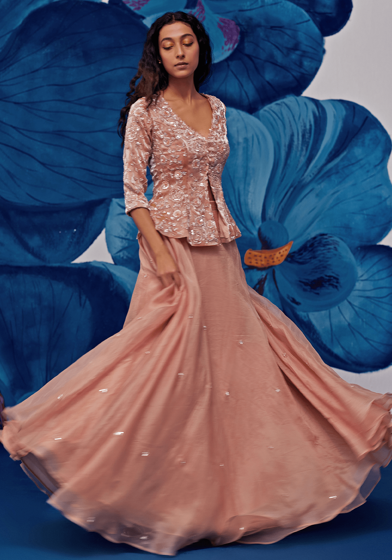 rose gold dress with jacket Amoris -T9001 Shimmer Metallic Tea Length Dress 3X / ROSE GOLD