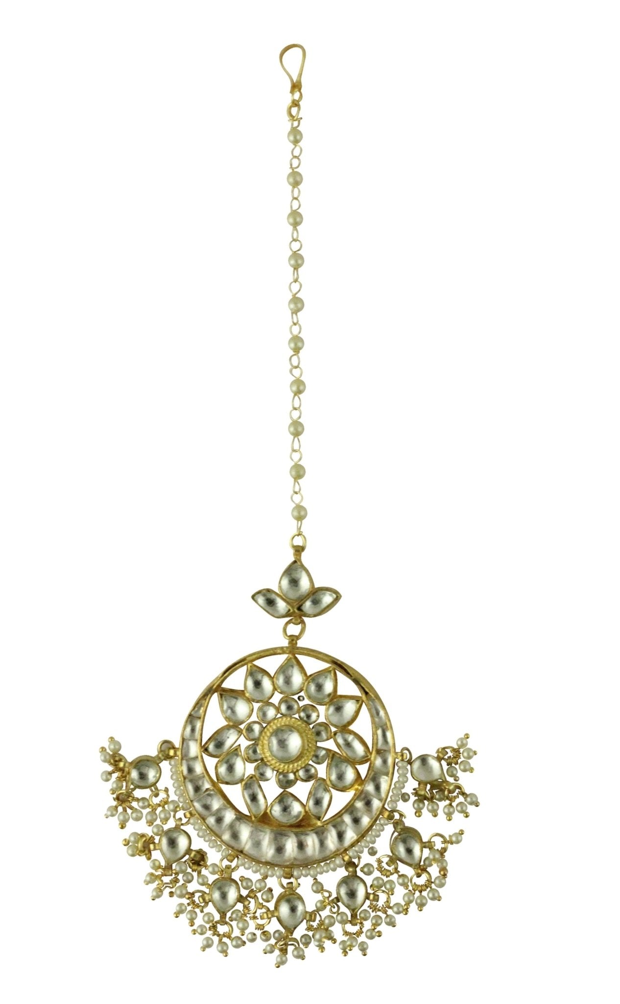 Round Shaped Jadtar Maang Tikka Riana by Shikha Jindal