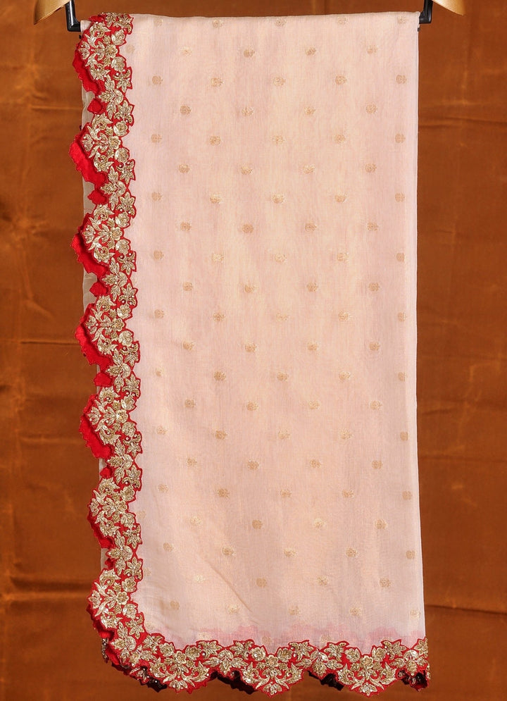 Scarlet Red Bridal Silk Lehenga With Gold Floral Detailing Nitika Gujral - Fabilicious Fashion