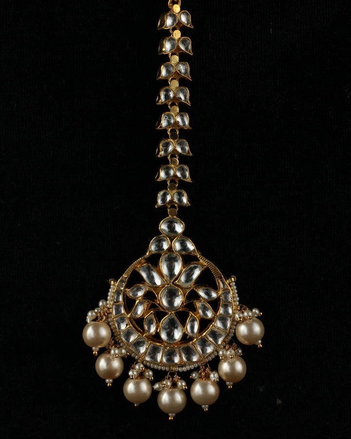 Tikka With Jadtar Stone And Pearl Riana by Shikha Jindal - Fabilicious Fashion