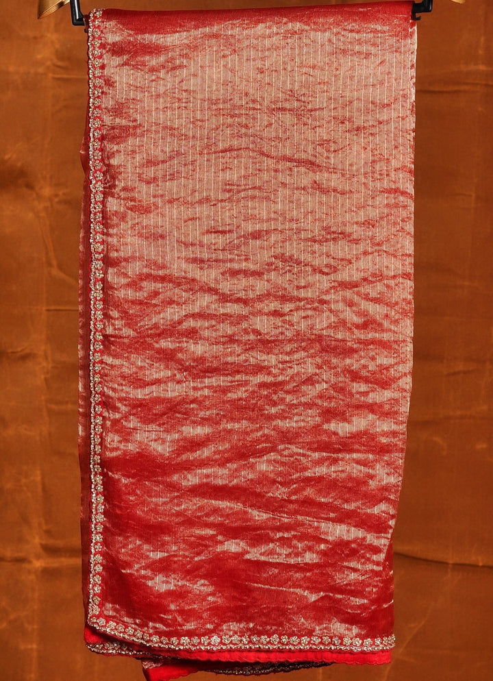 Vibrant Red Tasseled Bridal Silk Lehenga Set With Net Dupatta Nitika Gujral - Fabilicious Fashion