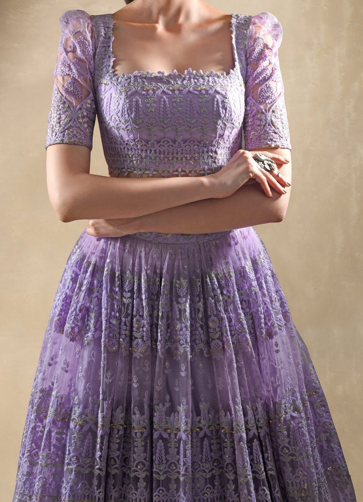 Viola Lilac Lehenga Set Renee - Fabilicious Fashion